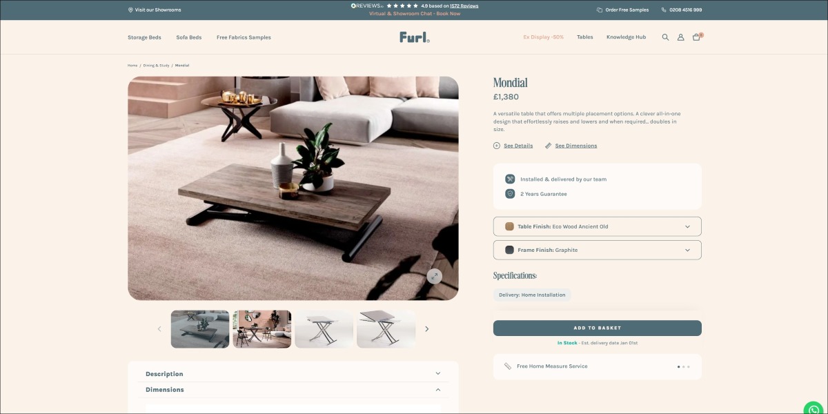 mondial table by furl